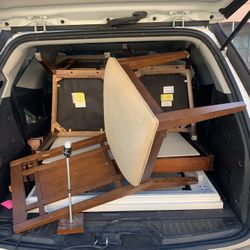 Chair $25 Table $79 Or The Whole Set For $169 🎁🚚🍀🎄🎈dining, Delivery, Kitchen Furniture, Dining Room Furniture, Decoration, Wood Furniture, Brown.