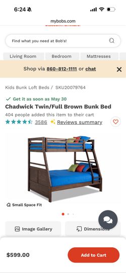 Twin over full bunk bed