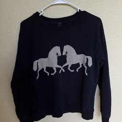 J Crew Horse Sweater Women’s Size Medium 
