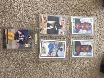 Old Baseball cards ken Griffey jr Jerome Bettis Football cat’s