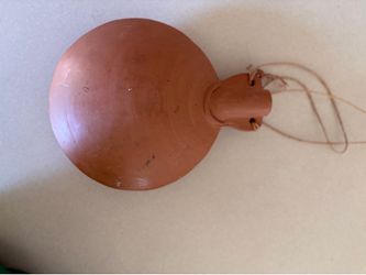 Terracotta clay flask canteen