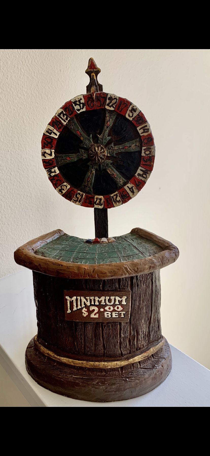 “Wheel Of Fortune” Hand Painted Michael Garman Sculpture