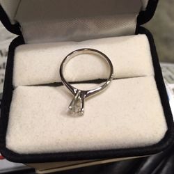 White gold engagement ring