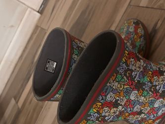Colorful Dog Print Rain Boots