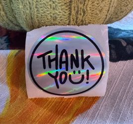 Holographic Thank You Sticker 50 pieces