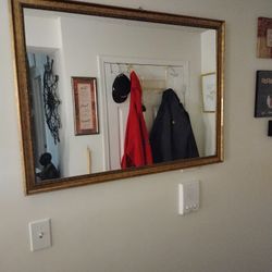Glam Large Gold Trim Mirror 