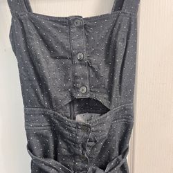 Rachel Roy Athena Belted Sleeveless Sundress - Gray