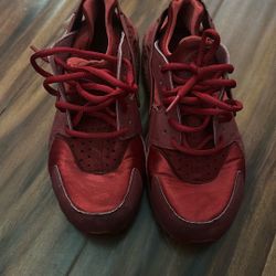 Red Nike Huarache Women Size 9.5