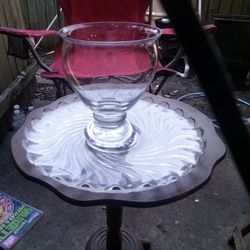 Flower Vase And Crystal Dish 