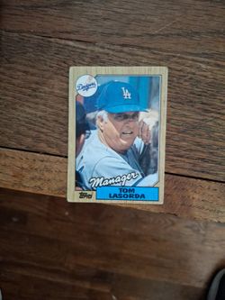 1987 Topps Chewing Gum Tom Lasorda Baseball Card