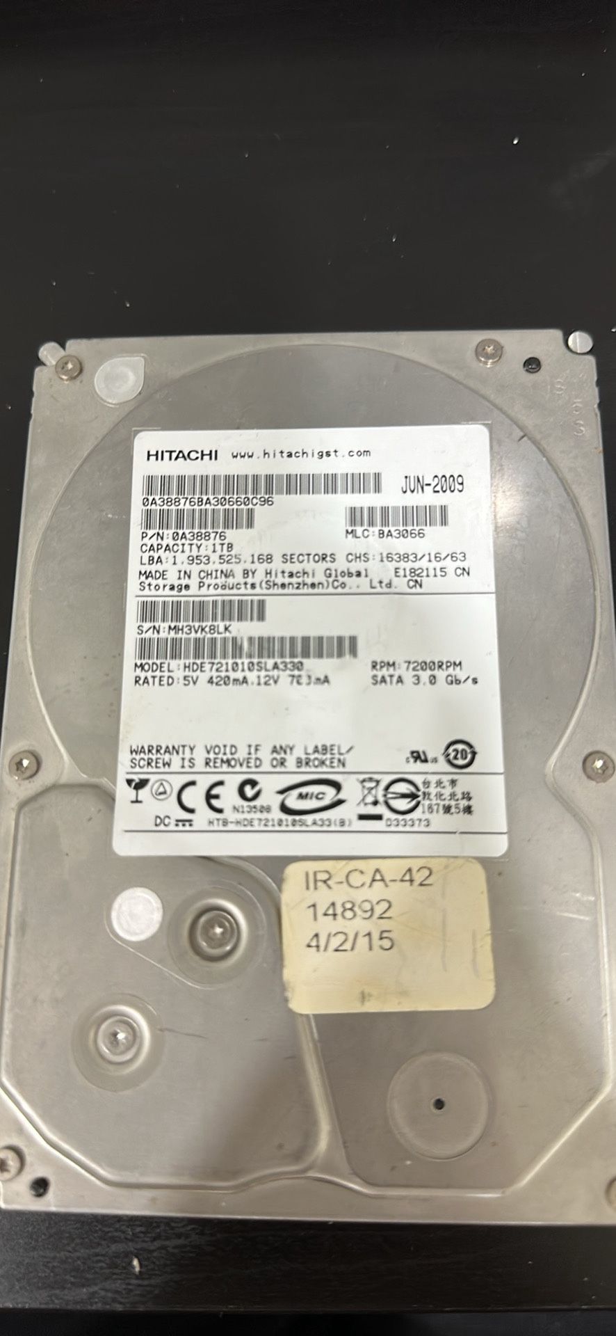 1TB Hitachi Hard drive