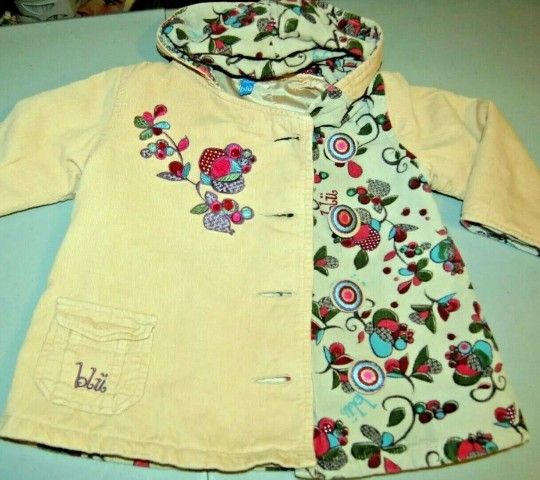 blu Girls 18M Corduroy Hooded Jacket Vintage
