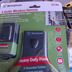 Power Outlet with Wireless Remote. New