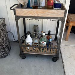 Bar Cart On Wheels 