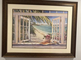 Beachfront photo and hardwood frame