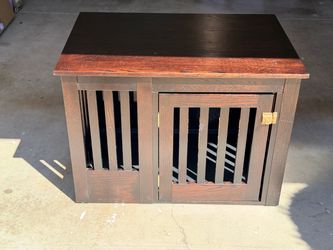 Hardwood Dog Crate End Table - Made in USA