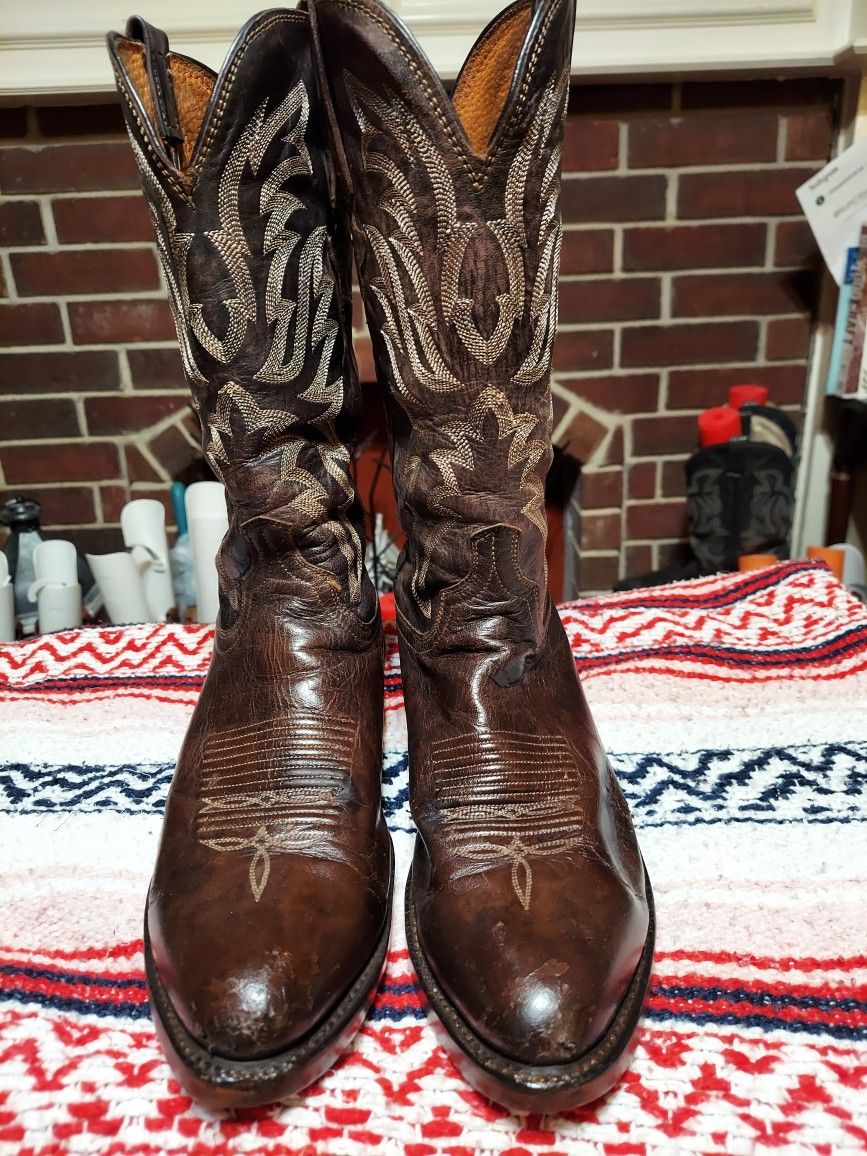 Lucchese Milo Boots Pre-owned Lucchese N1663-r4 Milo Goat Round Toe Mens Boots  main image 4