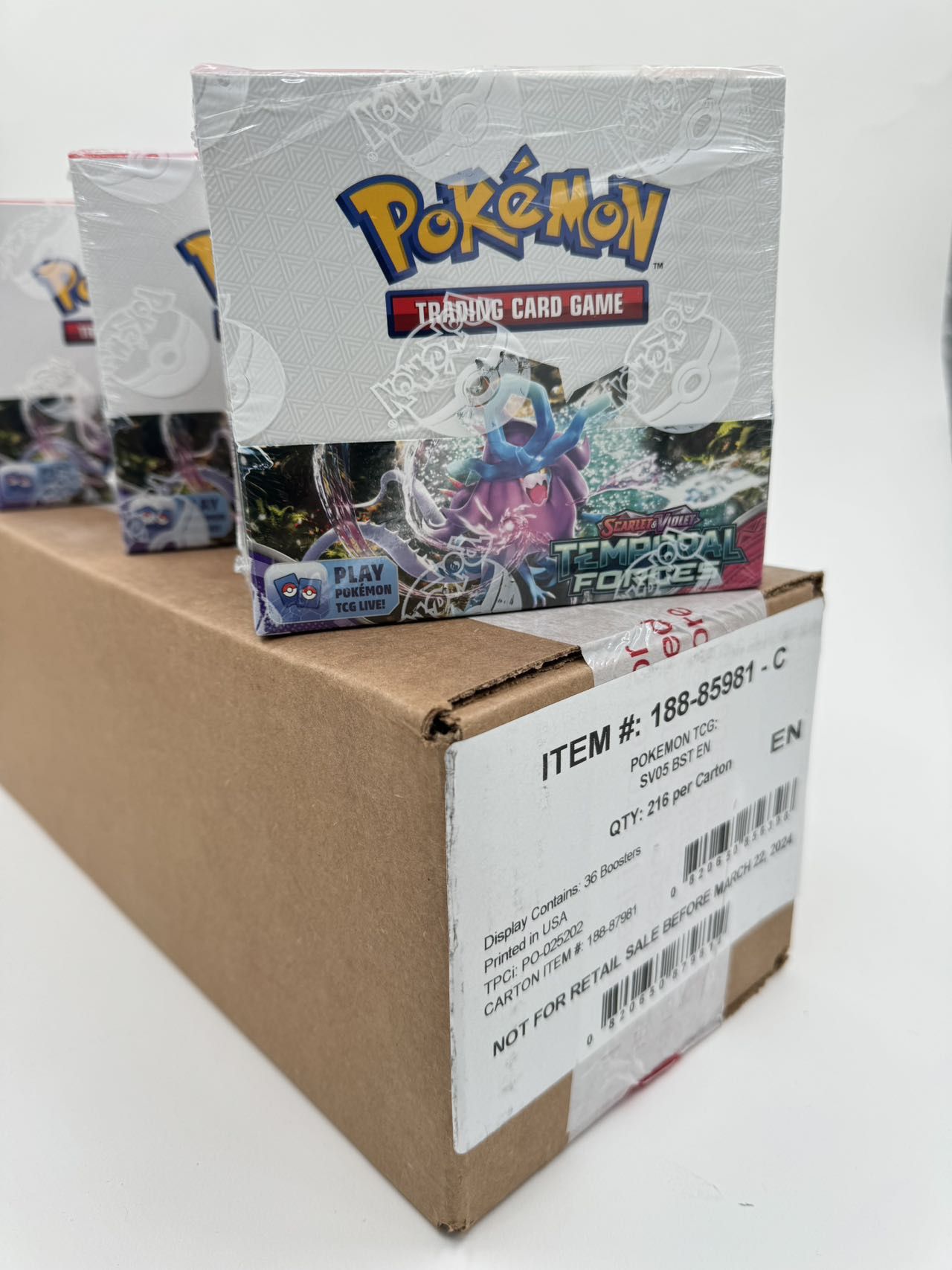 Pokemon TCG x6 Temporal Forces Booster Box CASE Factory Sealed