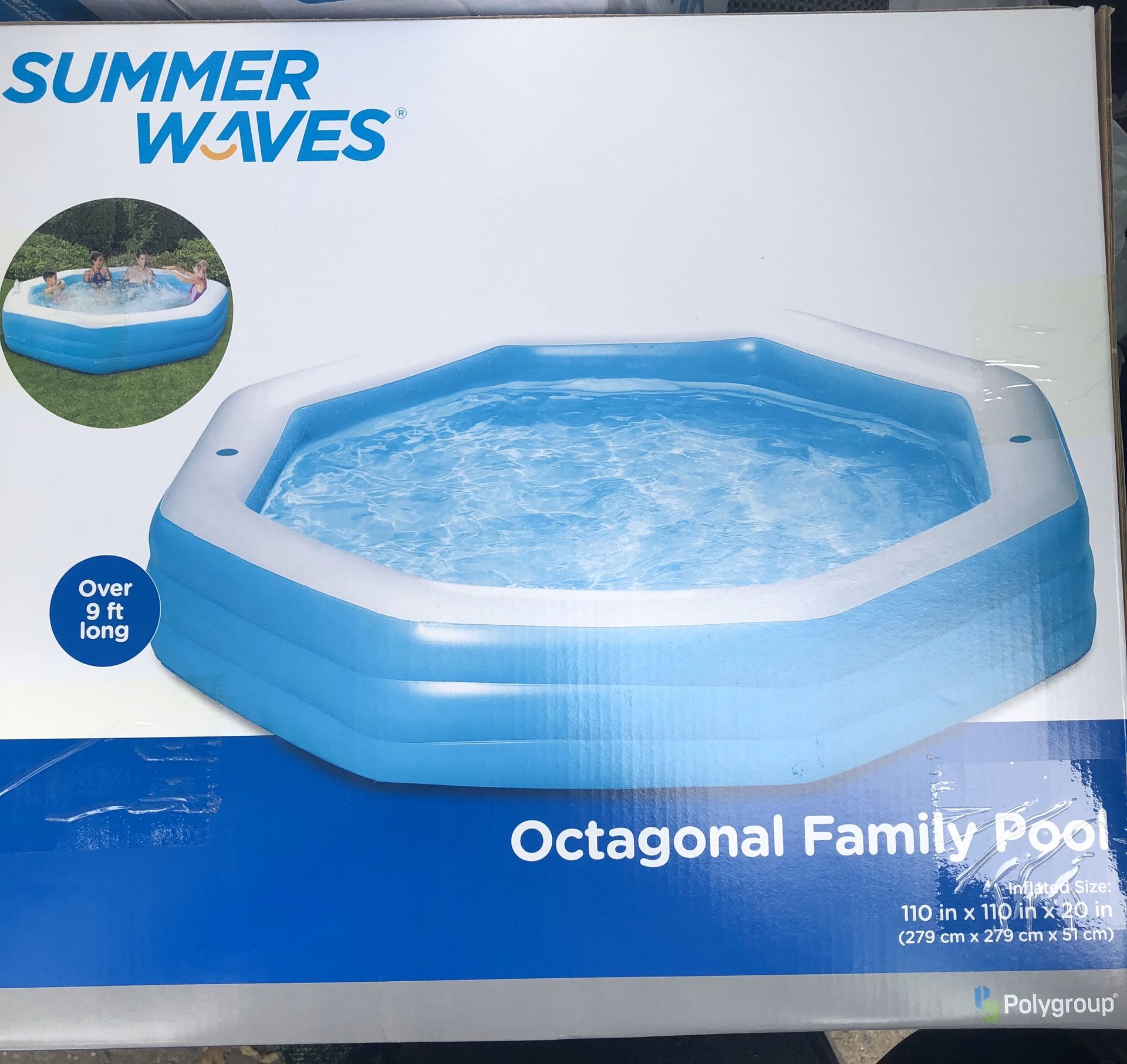 Summer waves octagonal family pool