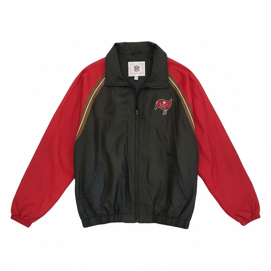 NFL Tampa Bay Buccaneers Football Nylon Wind Breaker Jacket Embroidery XL