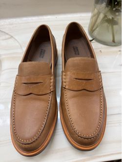 Johnston & Murphy men’s slip on shoes, tan color, 11.5 M.  $50 obo