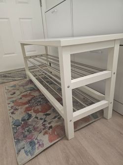 Shoe rack bench