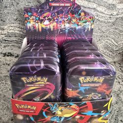 🔥 Pokémon Mini Tin Display – 10 Sealed Tins (Destined Rivals / Mega Evolution Packs)