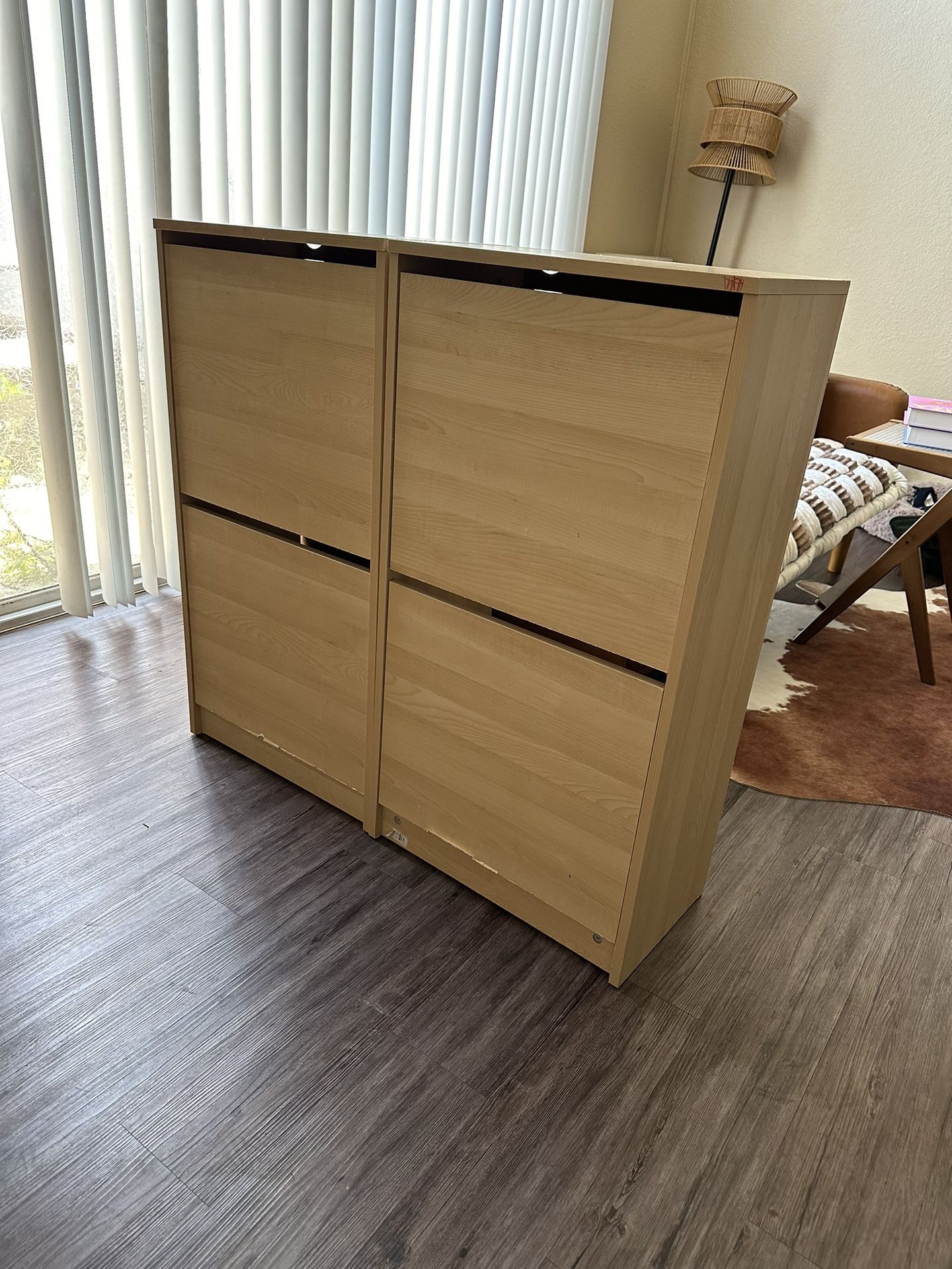 ikea bissa shoe cabinet with 2 compartments