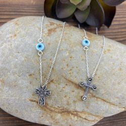 925 Silver Cross Necklace 
