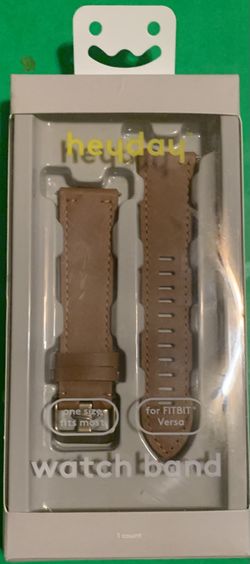 heyday fitbit band brown leather