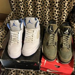 Jordan 4 Olive & Jordan 5 Stealth