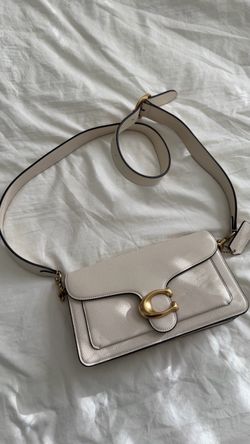 Coach Tabby 26 in Ivory/Cream leather with brass/gold hardware