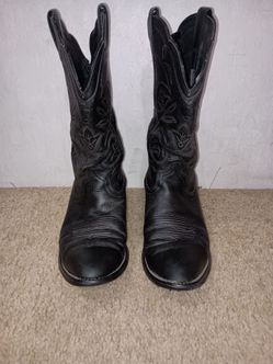 Women's Sz 9B Ariat Heritage R Toe Leather Western Cowboy Boots