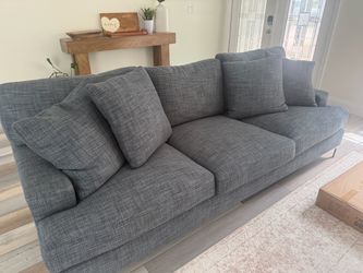 Bernhardt Modern Blue Gray Sofa