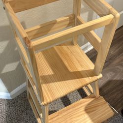 SDADI Wooden Toddler Learning Tower (Pending Pickup) Step Stool – Natural Wood