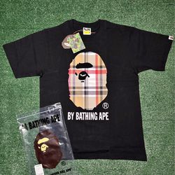 Bape x Burberry shirt brand new