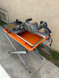 RIDGID 9-Amp 7 in. Blade Corded Wet Tile Saw with Stand