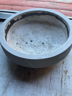 13 x 3 inches cement bonsai pot