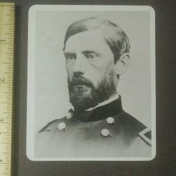 Civil War Union John Fulton Reynolds Governor Major General Knowledge Card Vintage Collectible Black White Photo Portrait