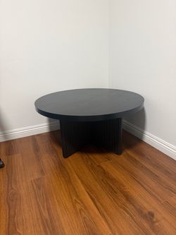 Round Black Coffee Table