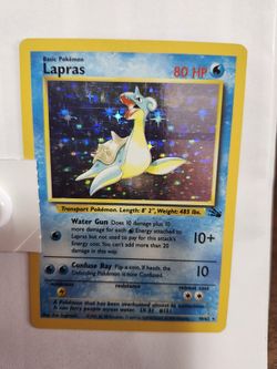 1999 Pokémon Lapras Holo Fossil Set 10/62 WOTC Vintage Rare Nm 