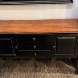 Sideboard Buffet, Mirror, & Bench Set