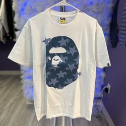 Bape Tee Blue Stars