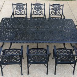 Hanamint Grand Tuscany Outdoor Furniture Original Powder Coated 8 Seat Dining set-98in 130lb Table