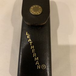NEW-VINTAGE Original LEATHERMAN TOOL & Black Leather BELT SHEATH