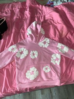 Pink Denim tear hoodie small