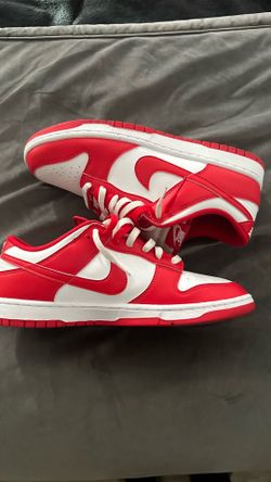 size 11 Clean Custom laced red dunks