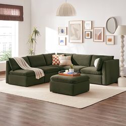 mopio Oversized Modular Sectional Sofa with Fully Removable Covers and Storage, Convertible U, L-Shaped and Sleeper Sectional, Modern Couches with Ott