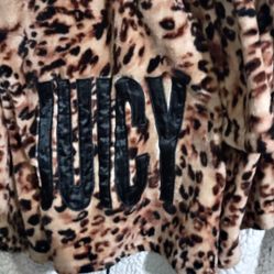 2021 JUICY COUTURE JUICY LEOPARD PATTERN LONG JACKET / ROBE. CLEAN NO DAMAGE