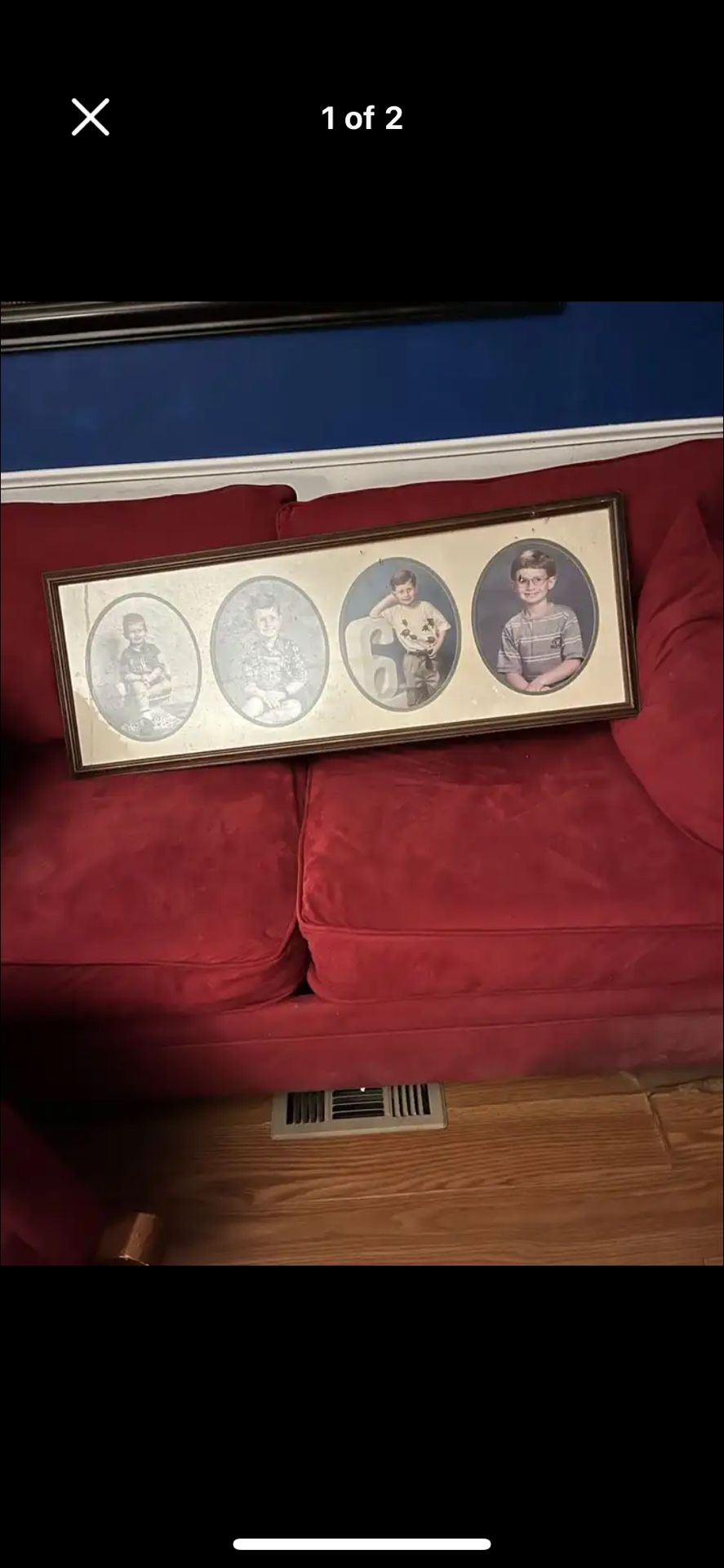 $20-38” x 14” frame for four 8 x 10 pictures